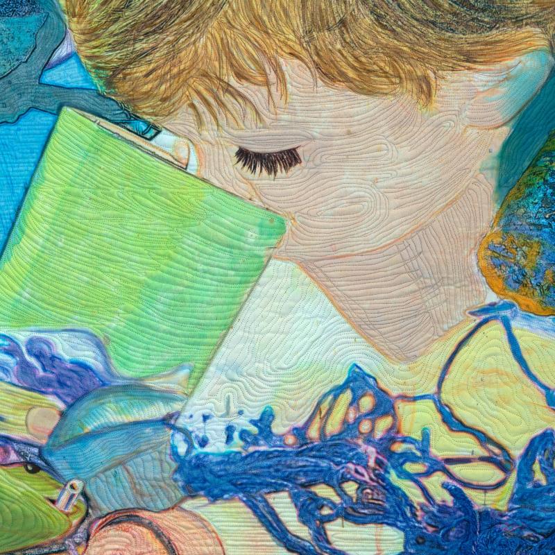 Plastic Ocean SAQA Studio Art Quilt Associates